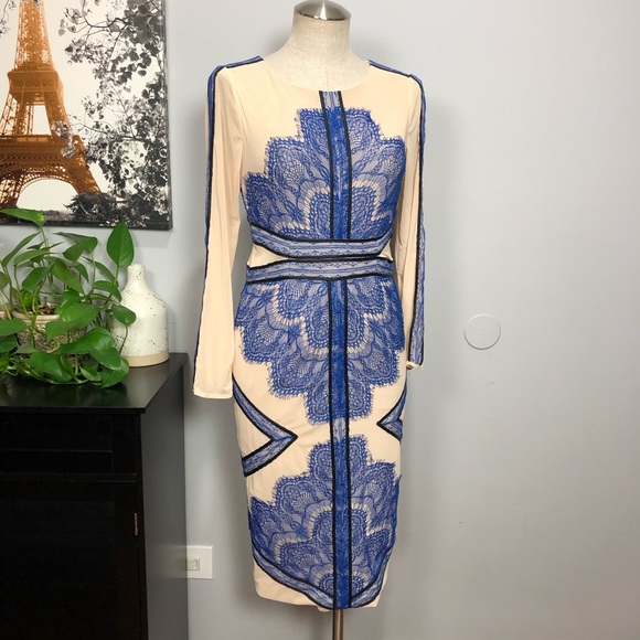 snidel Dresses & Skirts - Snidel Cobalt Blue Lace Dress Sz S